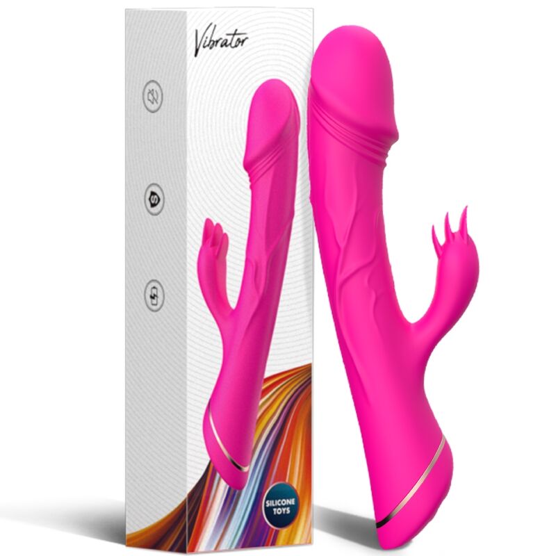 ARMONY dildo vibrator rabbit i fuchsia silikon