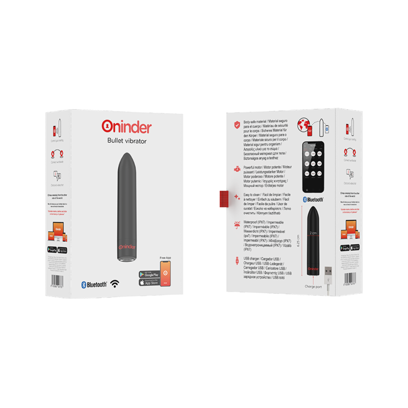ONINDER Berlin bullet vibrator svart med 9 vibrationslägen