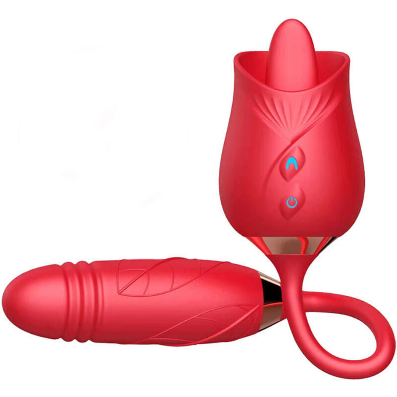 ARMONY - DELIGHT FLOWER VIBRATOR & THRUSTING MED RÖD TUNGSPETS