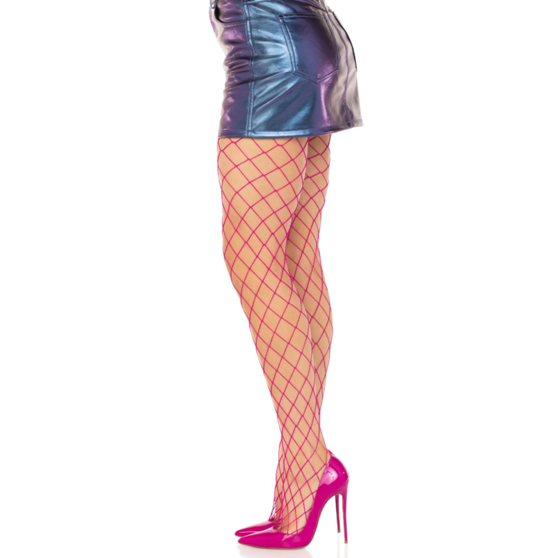 Diamond fishnet strumpbyxor i rosa från Leg Avenue