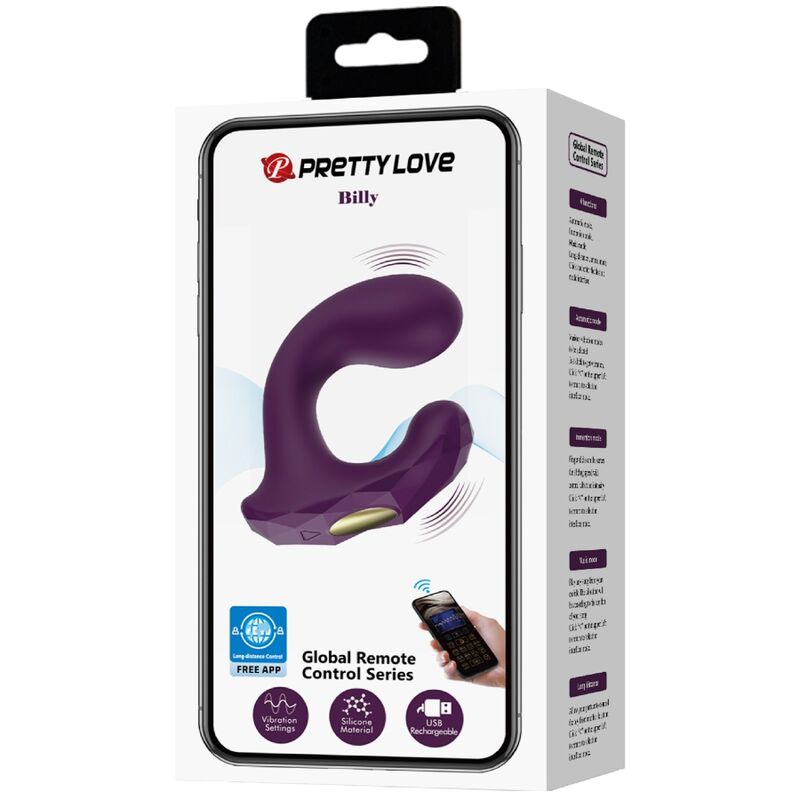 PRETTY LOVE - BILLY VIBRATION FJÄRRKONTROLL LILA GRATIS APP