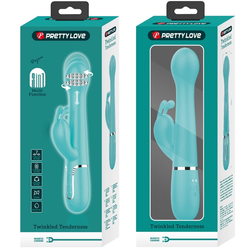 Pretty Love Dejon Rabbit Vibrator 3 i 1 Aqua Green