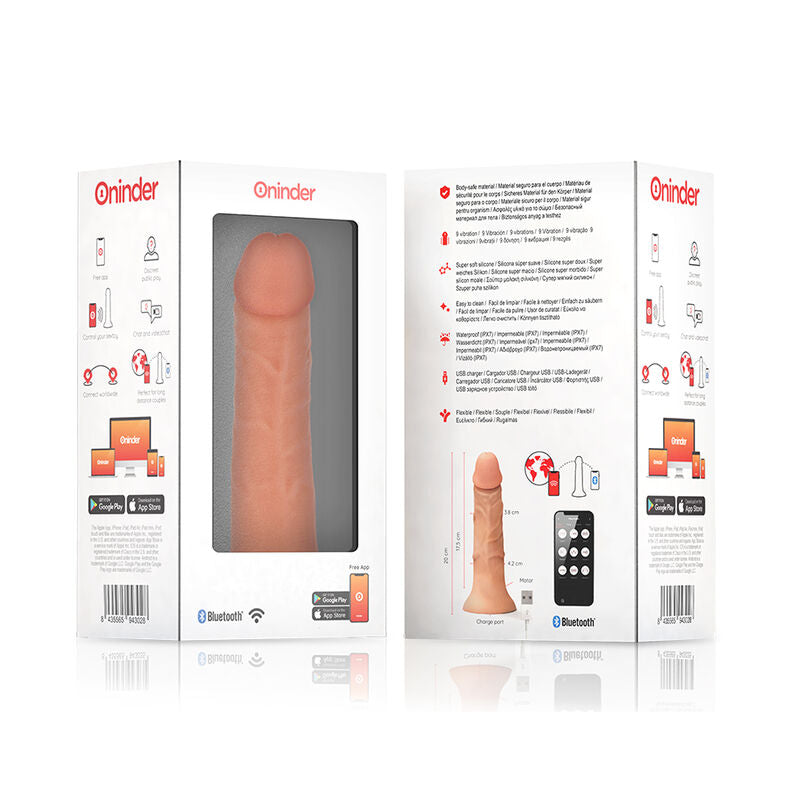 ONINDER Medium Bogotá Vibrator Dildo 20 cm med 9 hastigheter