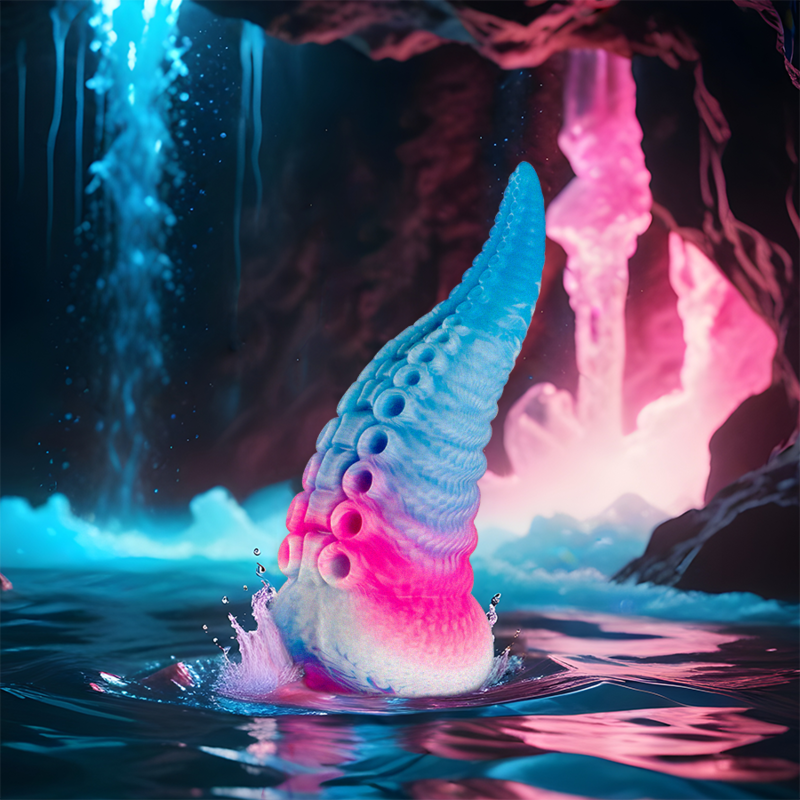 EPIC Phorcys blå tentakeldildo i liten storlek
