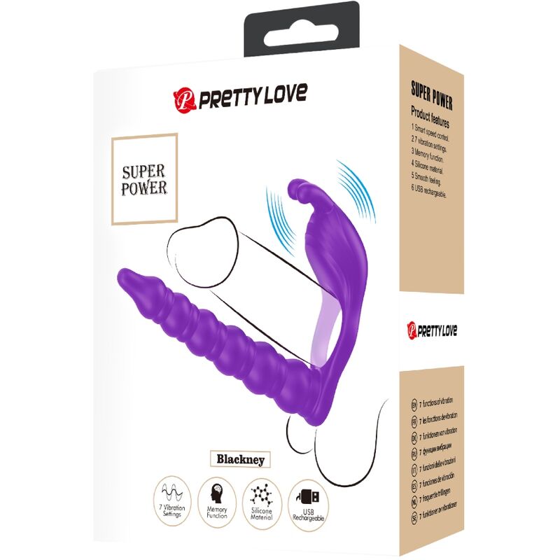 Pretty Love Blackney penisring med lila vibratorplugg