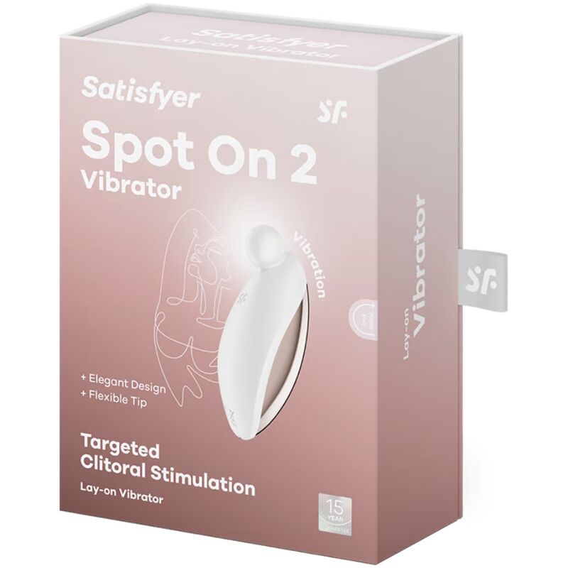 Satisfyer Spot On 2 liggande vibrator i vit färg