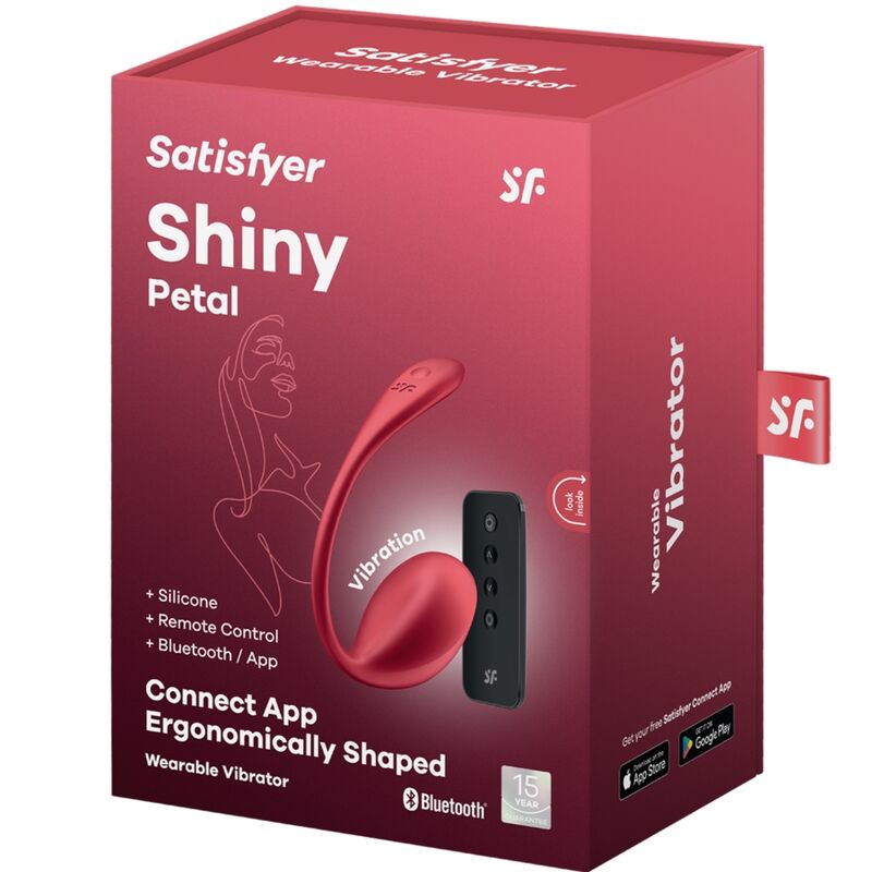 SATISFYER - SHINY PETAL G POINT FJÄRRKONTROLL STIMULATOR RÖD GRATIS APP