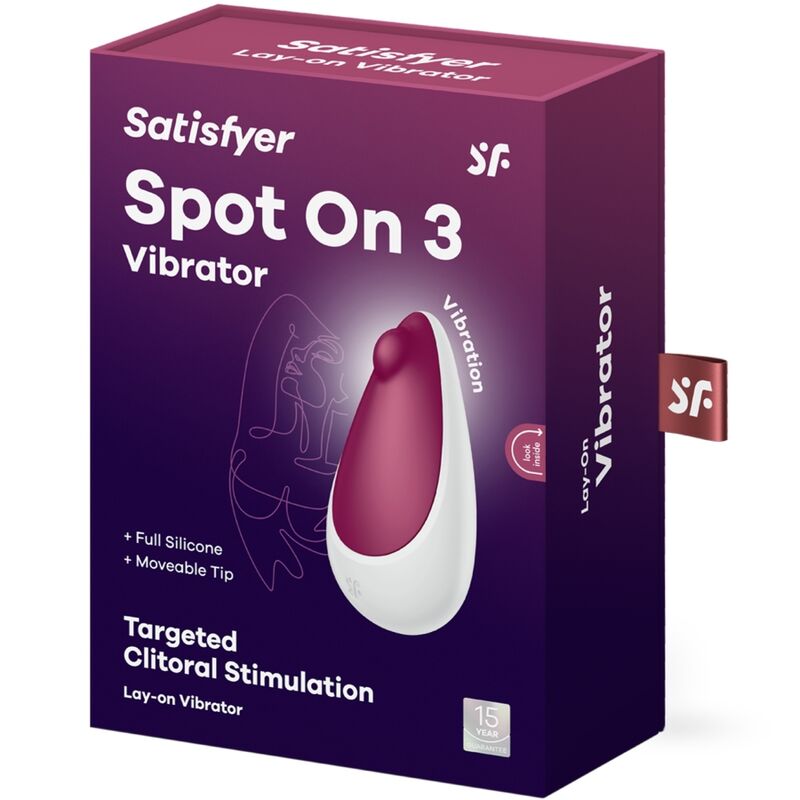 Satisfyer Spot On 3 klitorisstimulator i färgen berry