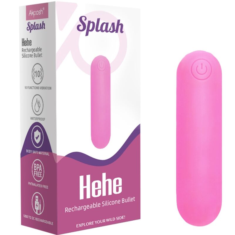 ARMONY Splash Hehe Vibrator Bullet i rosa med 10 vibrationslägen