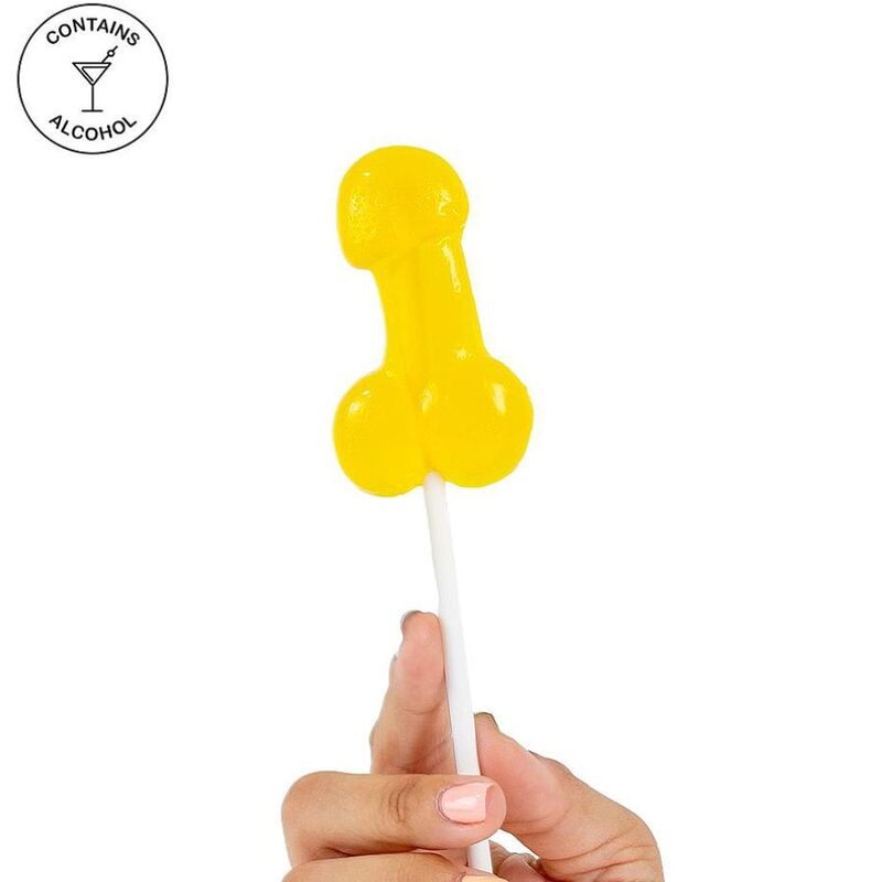 Cock lollipop med alkohol och smak av piña colada