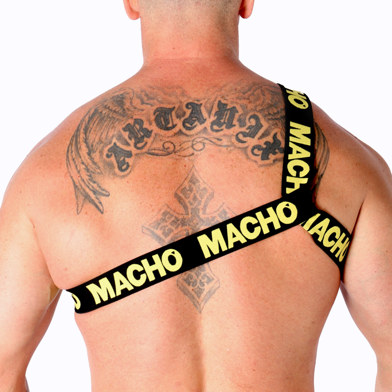 Macho Roman Harness i gult, storlek L/XL