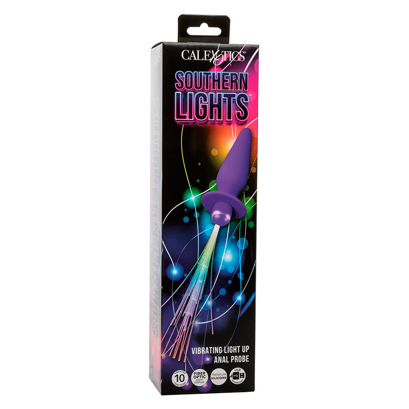 Southern Lights lysande analplugg i lila silikon