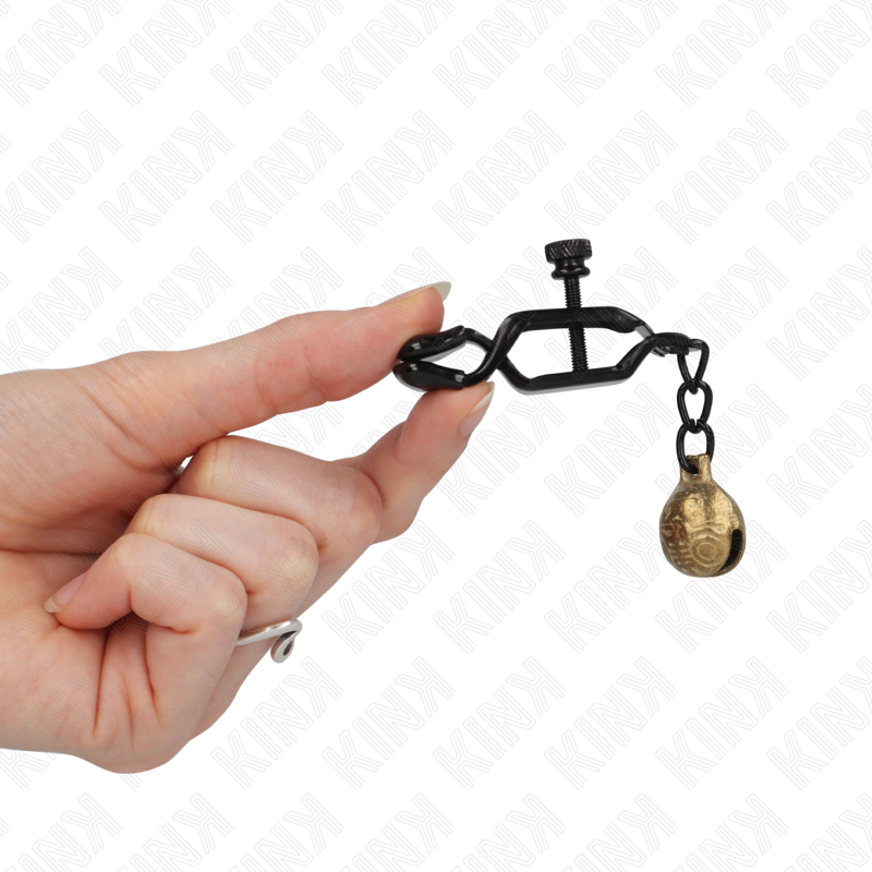 KINK - Nipple Clamps Bell Jaw Style Svart 7 cm