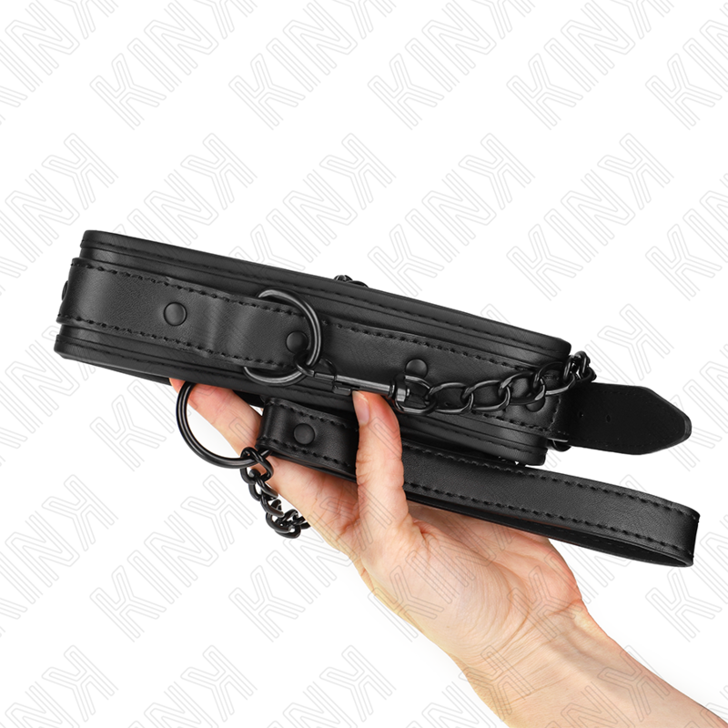 KINK - Neopren Bondagehalsband Modell 2 med Bälte 78 cm Justerbart 37,5 x 49,5 cm