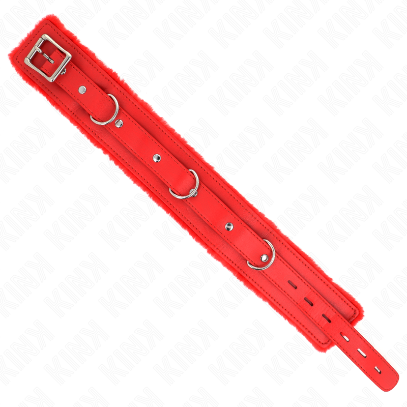 KINK - Halsband med koppel 65 cm med begränsningar röd 36-42 cm x 5,5 cm