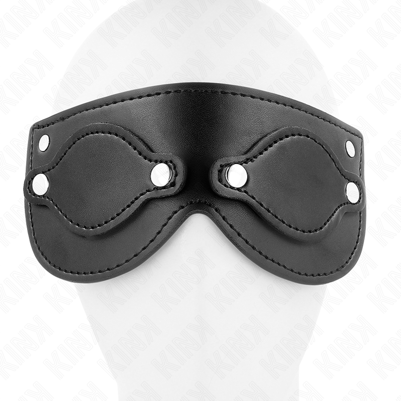 KINK läderimitation mask med avtagbara ögonlock 22 x 9 cm