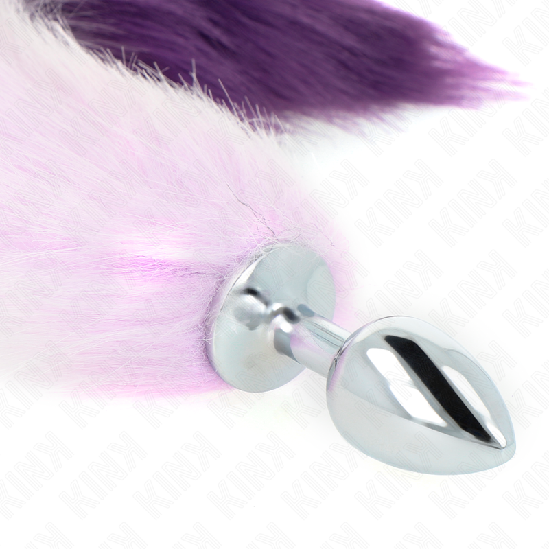KINK - ANAL PLUG SIZE S 7 X 3 CM MED SYNTHETISK SVANS 40 CM LILA