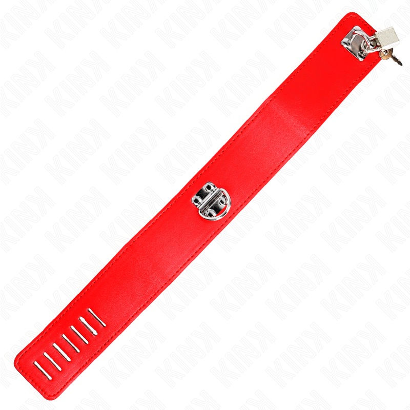 KINK halsband med bälte 65 cm och bred röd rem