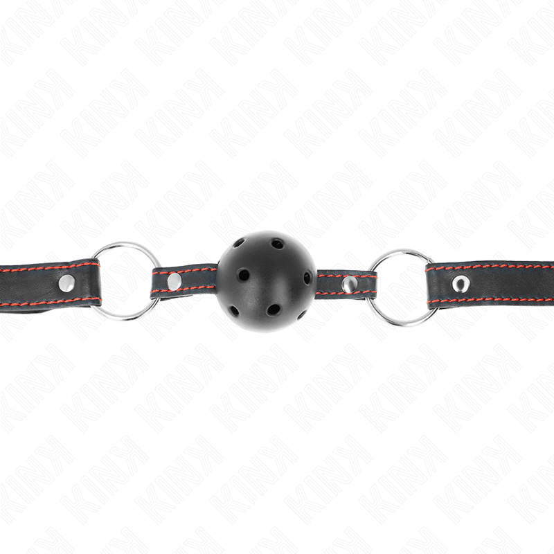 KINK Hollow Hard Black Ball Gag Model 2 65 x 2.5 cm