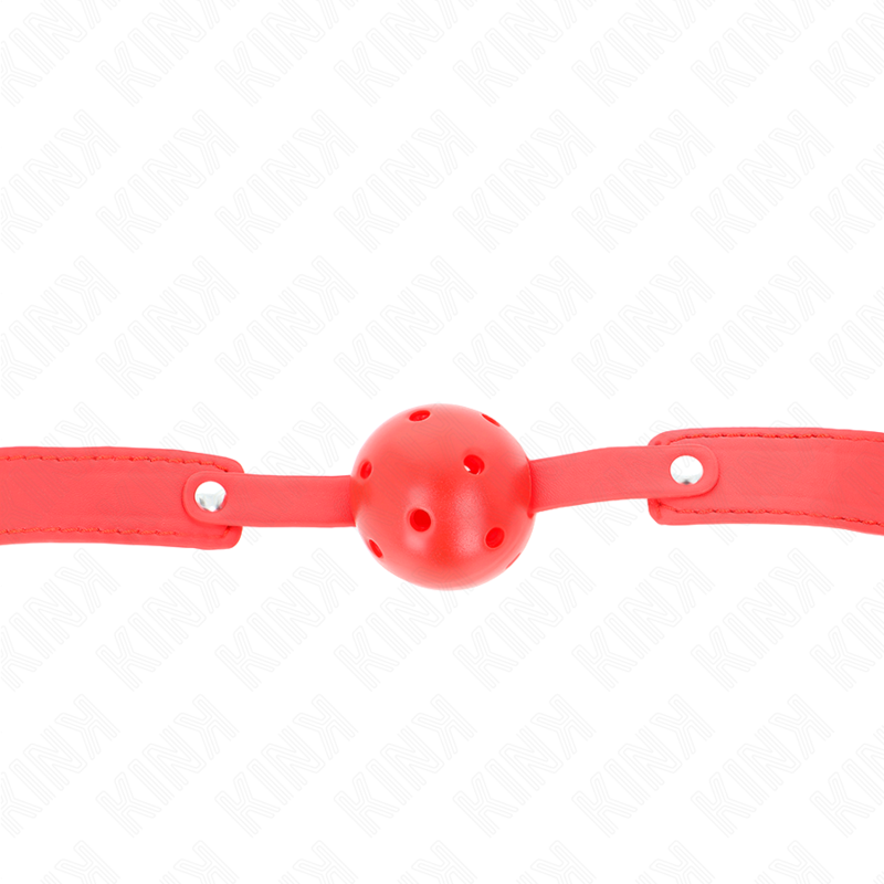 KINK röd andningsbar bollgag 4.5 cm