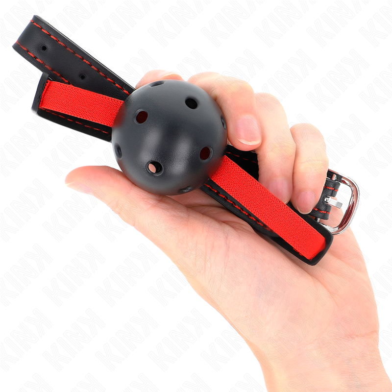KINK - HOLLOW HARD MOUTH 4.5 CM GAG MED ELASTISK BELT 56 x 1.5 CM