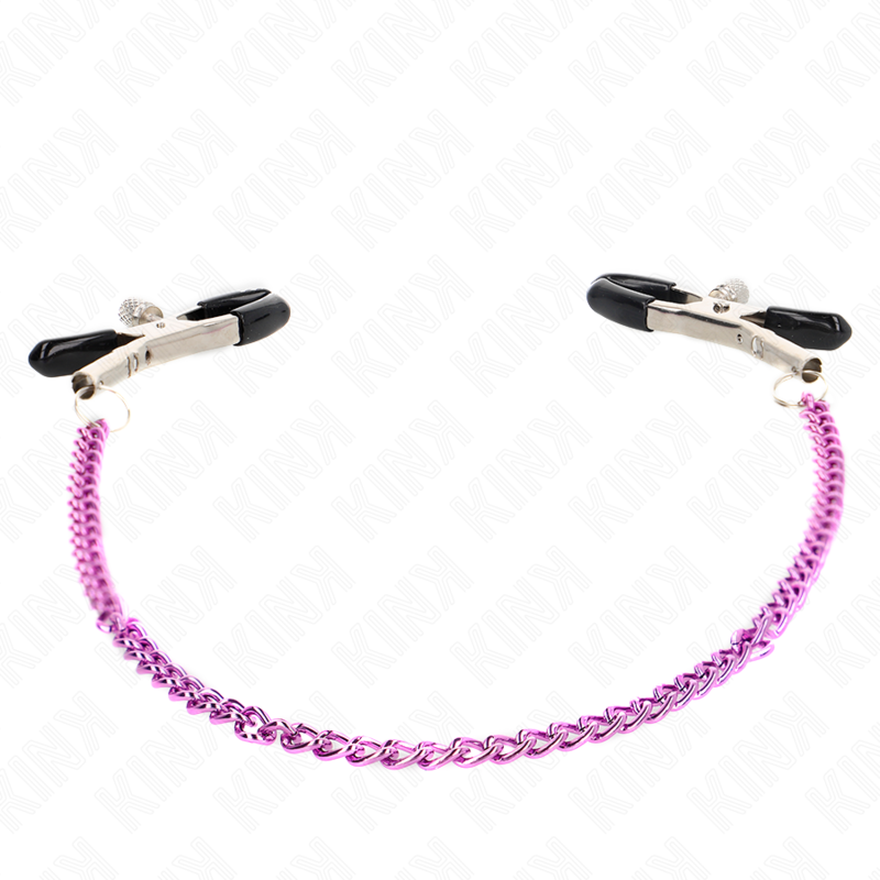 KINK - Kedje-nipple clamps lila 30 cm