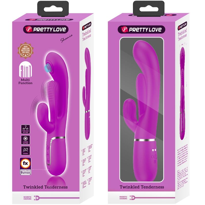 PRETTY LOVE Shania Triple Rabbit Vibrator i rosa