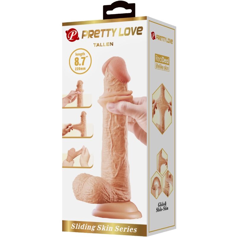 PRETTY LOVE - TALLEN REALISTISK DILDO 22 CM KÖTTFÄRGAD