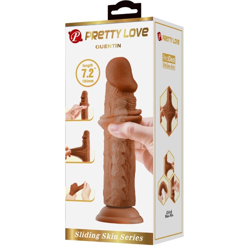 PRETTY LOVE Quentin realistisk dildo 18 cm brun