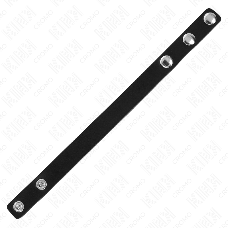 KINK läder penisring med tryckstängning 21,5 x 1,5 cm