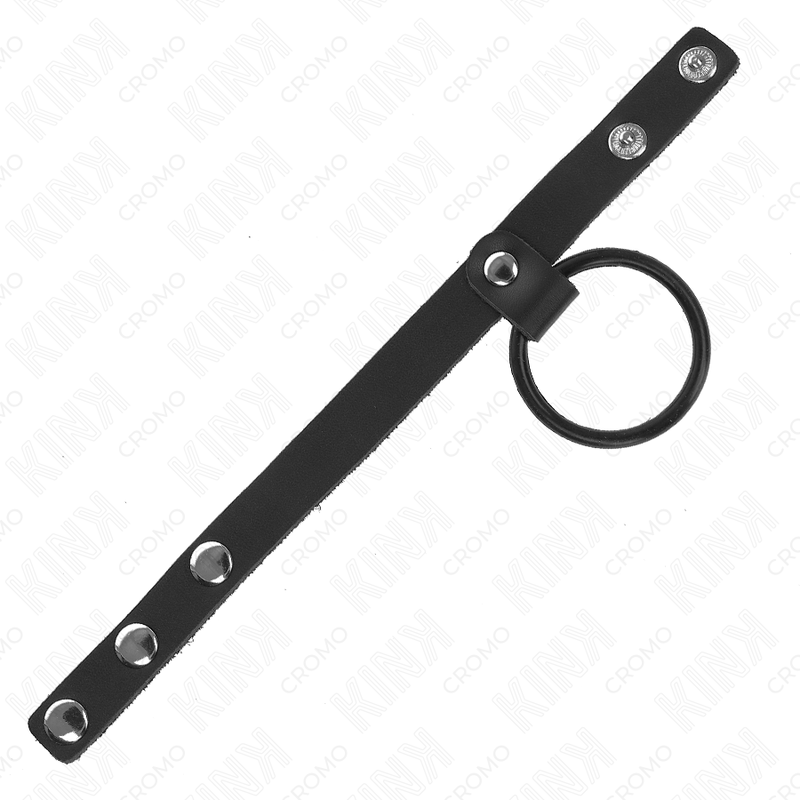 KINK - SILIKON PENISRING 3.8 CM OCH LÄDER BALL DIVIDER 22 X 1.5 CM