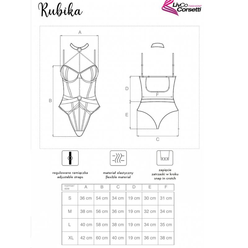 Rubika Body med choker i svart från Livco Corsetti Fashion