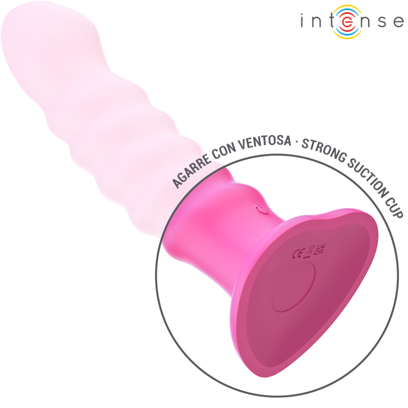 INTENSE - CINDY VIBRATOR STORLEK L SPIRALDESIGN 10 VIBRATIONER ROSA FJÄRRKONTROLL