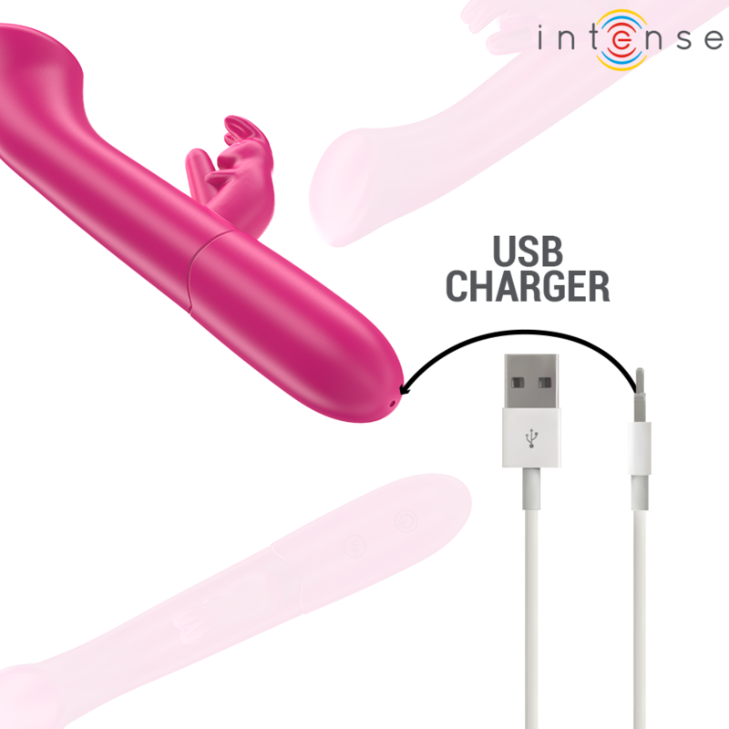 INTENSE - JULIETA RABBIT VIBRATOR 18,6 CM 10 VIBRATIONER PINK