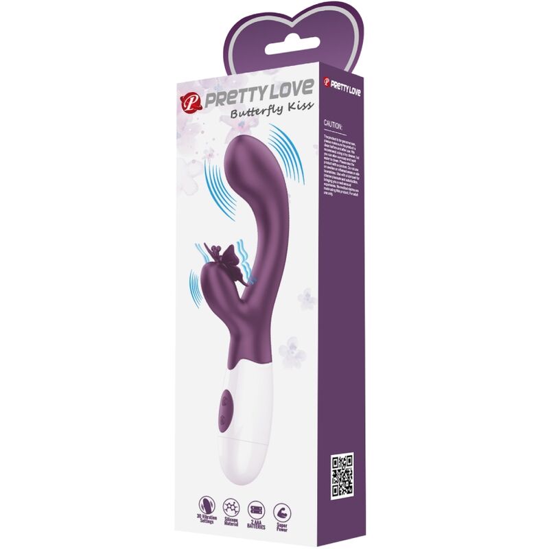 Pretty Love Butterfly Kiss Rabbit Vibrator i lila