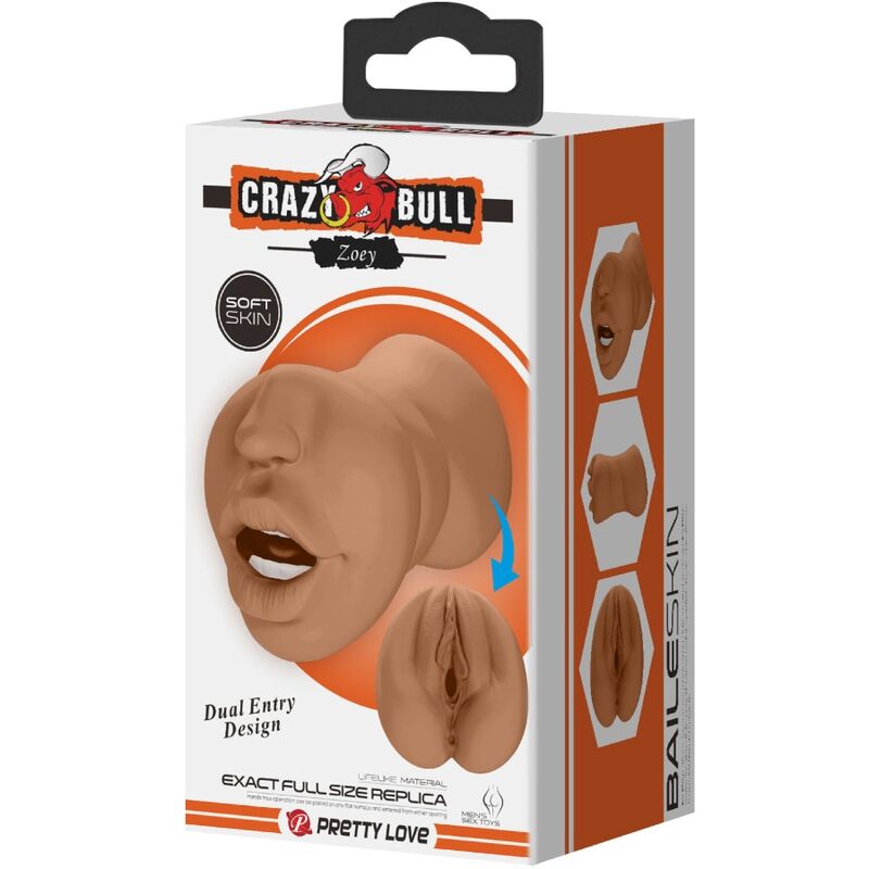CRAZY BULL Zoey Double Masturbator med realistisk design