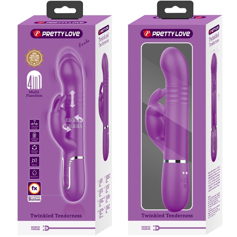 PRETTY LOVE - COALE 4 I 1 MULTIFUNKTION RABBIT VIBRATOR LILA
