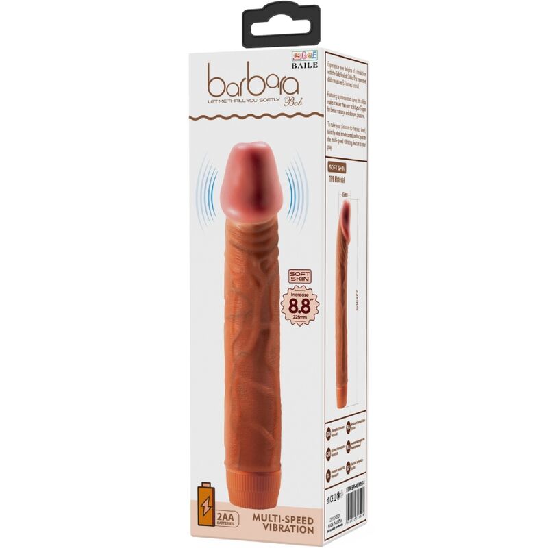 BAILE BOB realistisk vibrator 22,5 cm mulatto