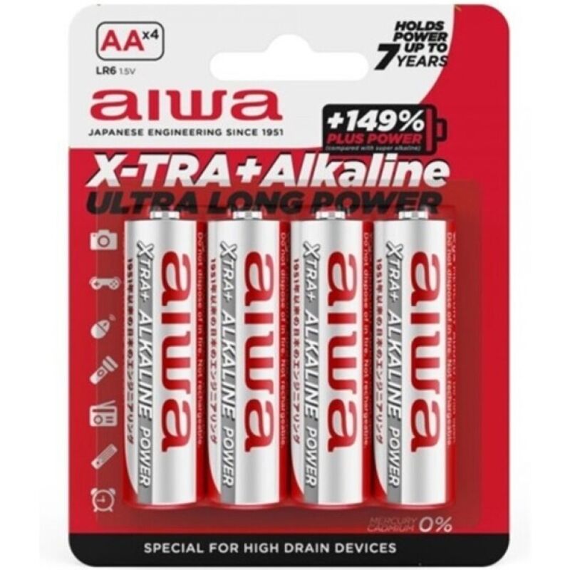 AIWA AA alkaliska batterier i blisterförpackning