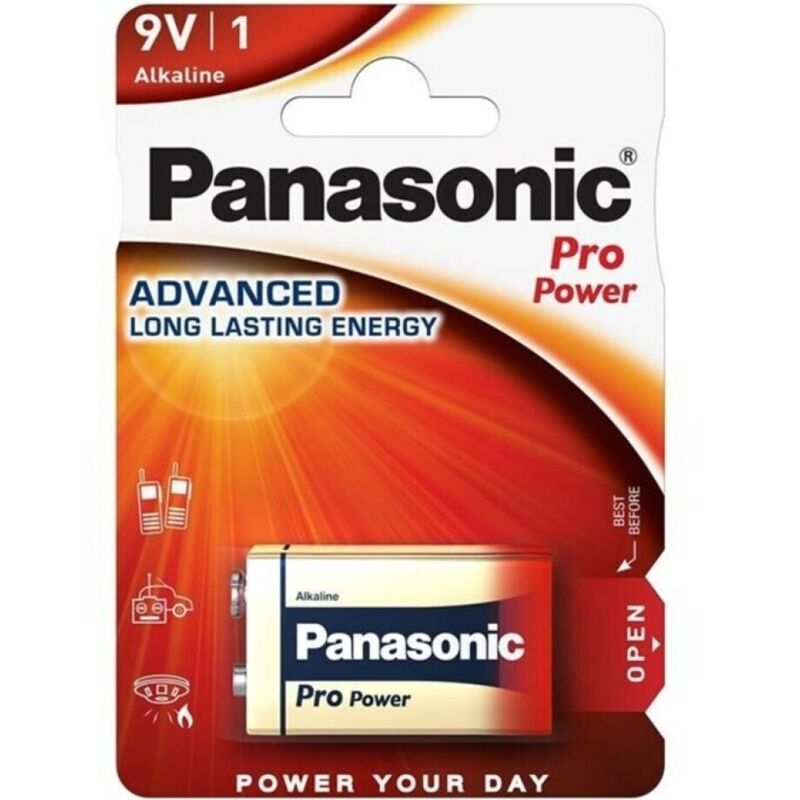 PANASONIC 9V LR61 Alkaline Batteri i blisterförpackning