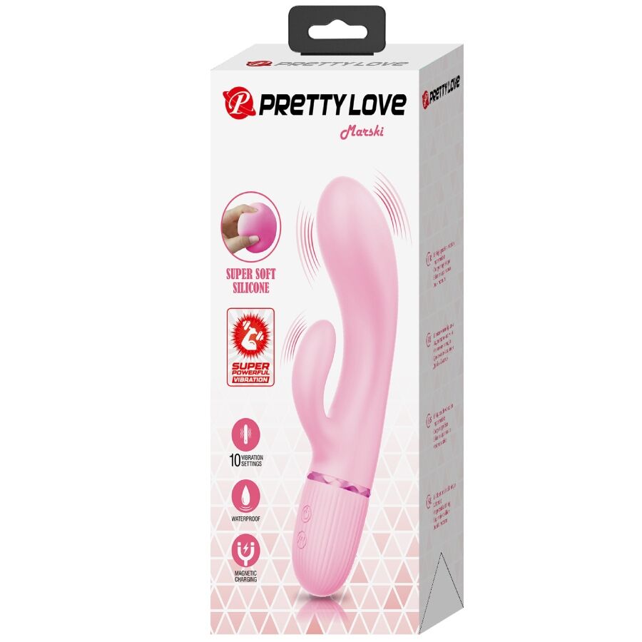 PRETTY LOVE Marski Rabbit Vibrator i rosa silikon