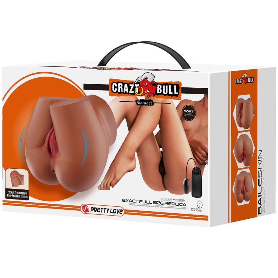 CRAZY BULL Bernace Ass Vibrator med realistisk vagina och anus