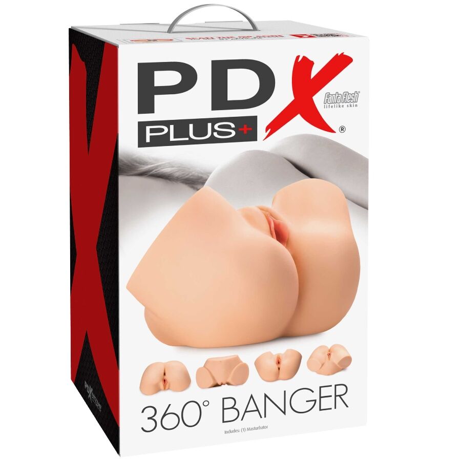 PDX PLUS 360 Banger realistisk anal och vagina masturbator