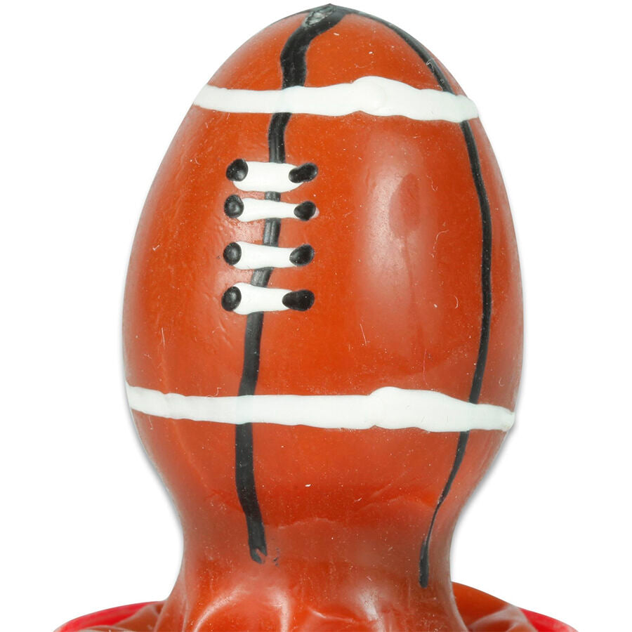 Handmålade novelty kondomer i rugbyboll-design