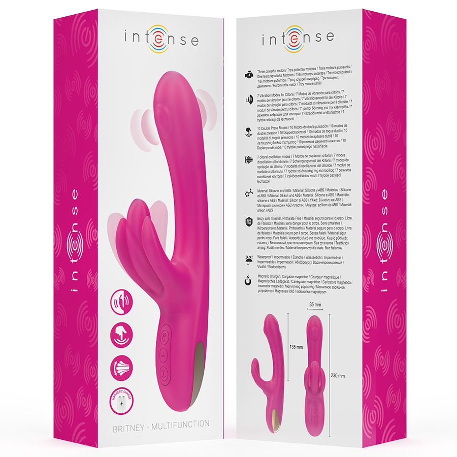 INTENSE Britney multifunktionell kanin-vibrator 23 cm rosa