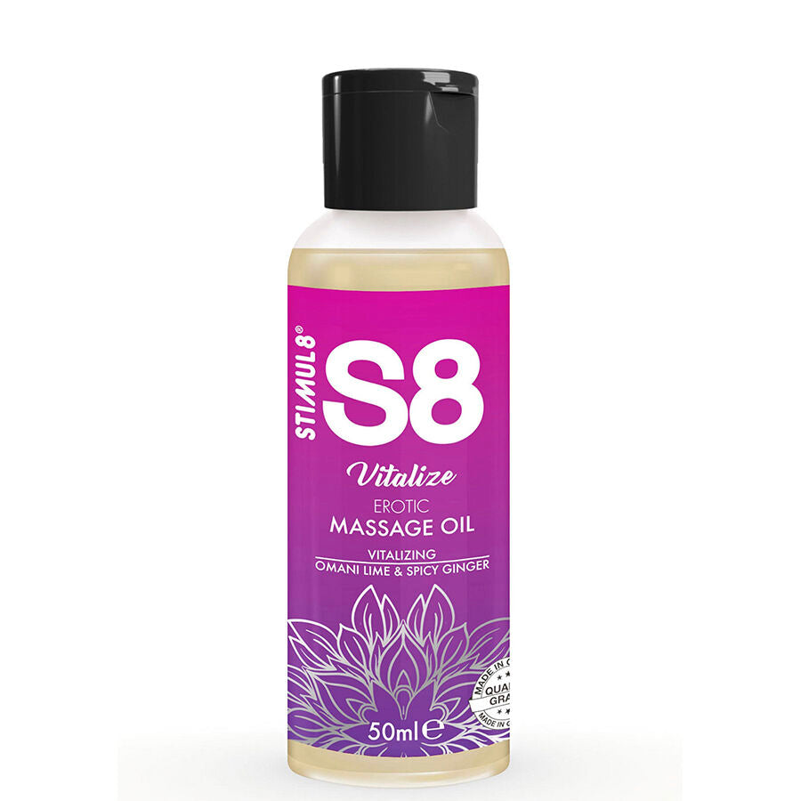 STIMUL8 - S8 VITALIZE EROTISK MASSAGEOLJA LIME 50 ML