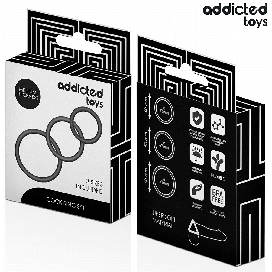 Set av silikonringar från Addicted Toys, modell 2