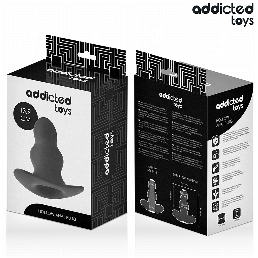 Addicted Toys hallow anal plug i silikon, storlek XL