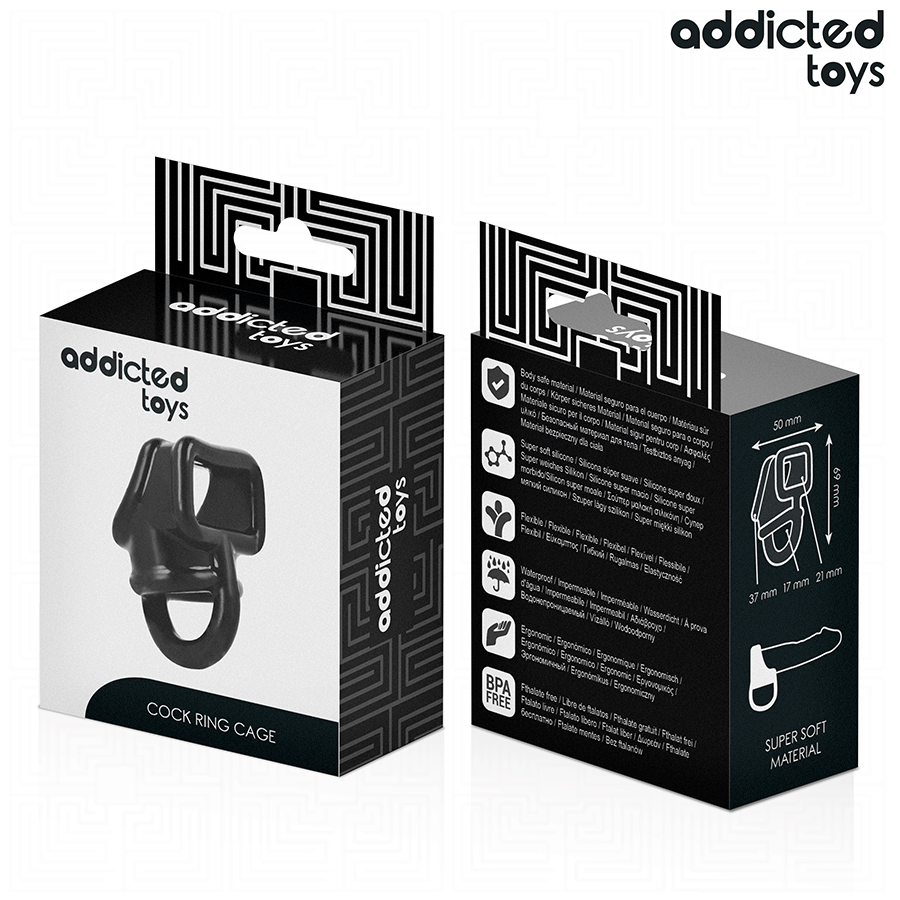 ADDICTED TOYS Penis Cage Ring för stöd och kontroll