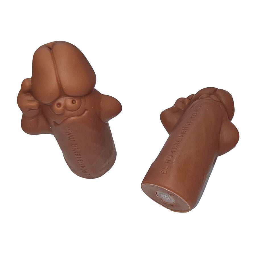 Svart penisformad visselpipa, 12 cm lång